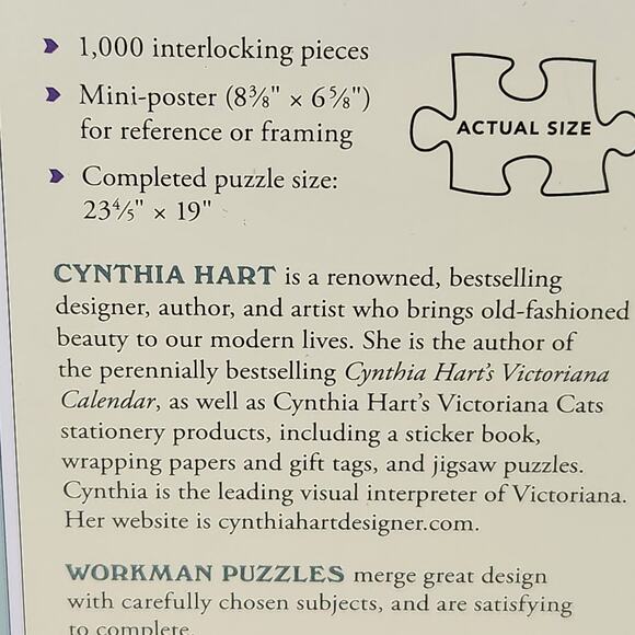 NWT Cynthia Hart's Victorian Cats Sewing with Kittens 1000 Pc. Jigsaw Puzzle OS - Picture 5 of 7
